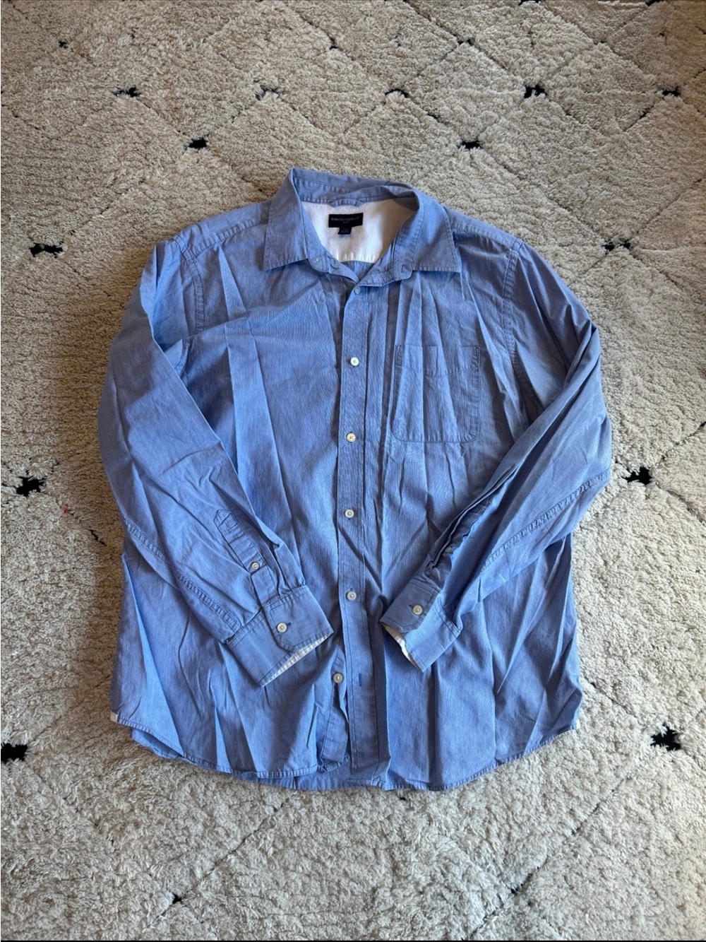 Banana Republic Casual Striped Button Down Shirt in Blue Size XXL